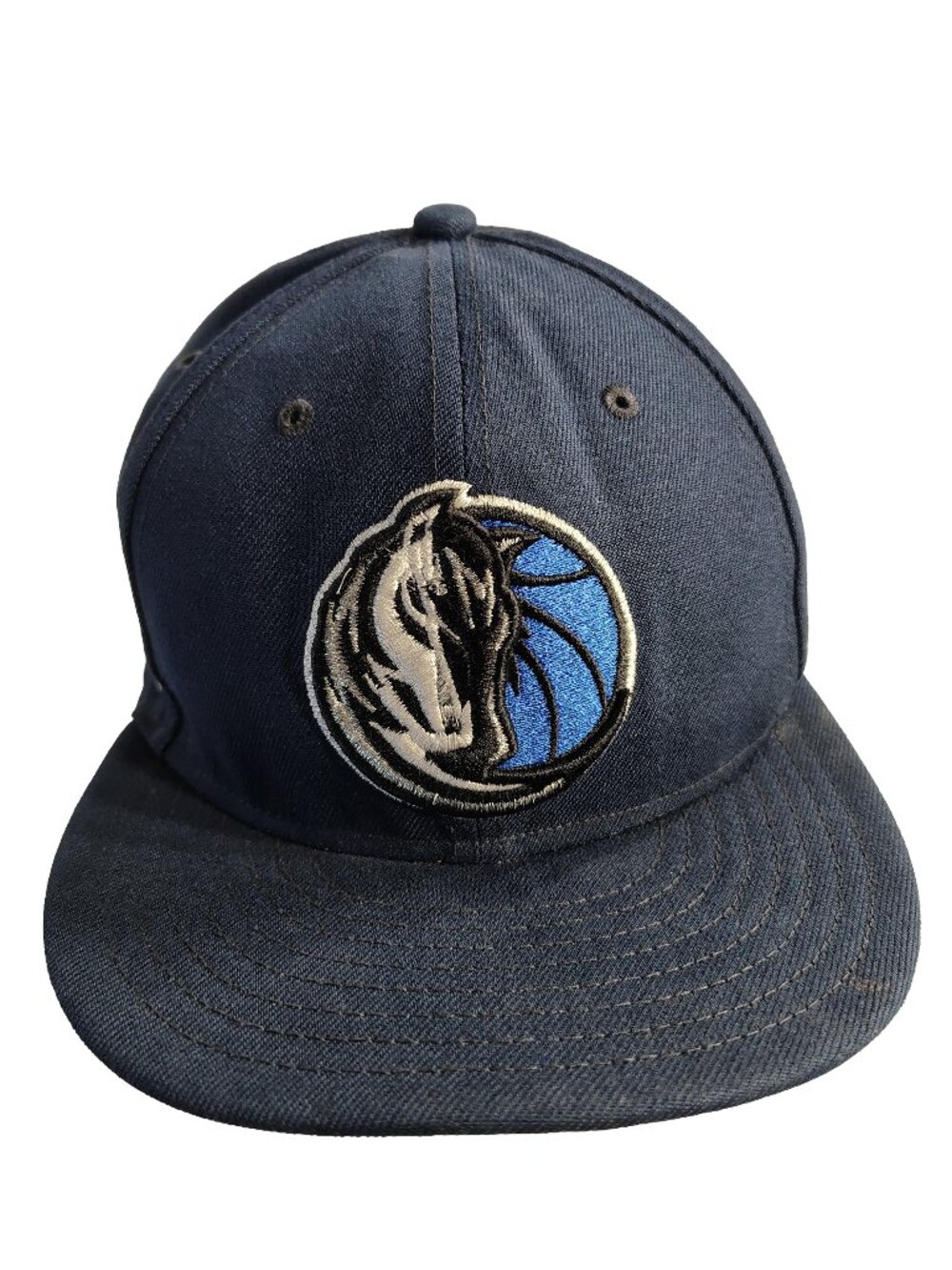Men's Navy Blue Adjustable NBA 2024 Finals Dallas Maverick Logo Themed Flat Cap